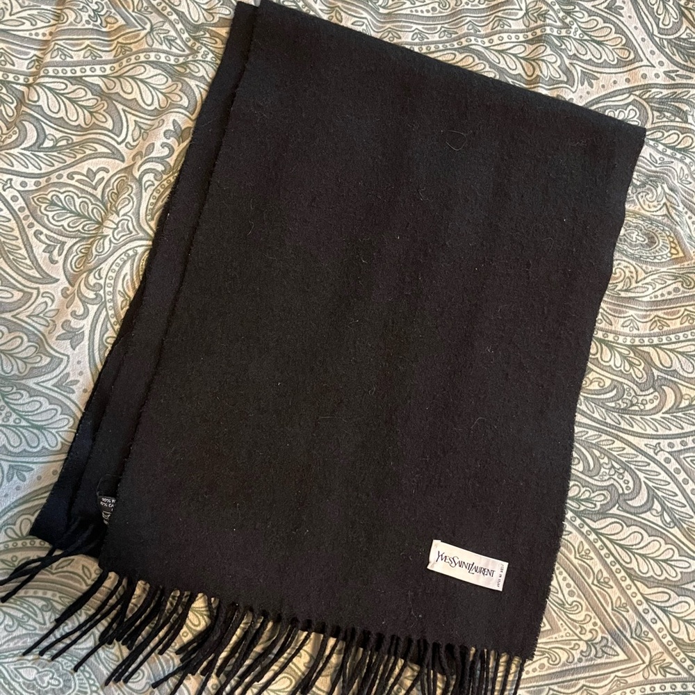 Yves Saint Laurent Black Scarf
